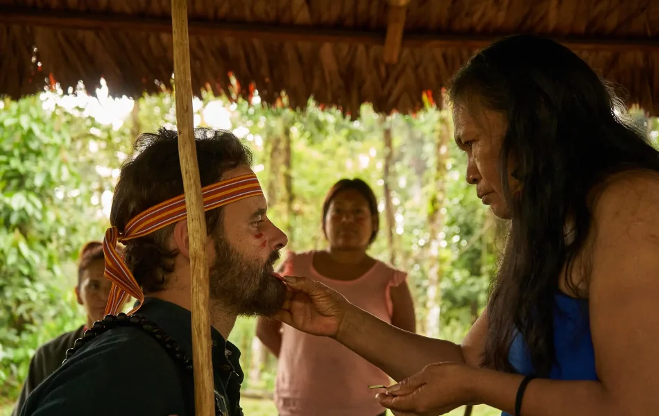 Ayahuasca ceremony shaman preparation Ayahuasca ceremony preparation, with shaman Arutam Ruymán.